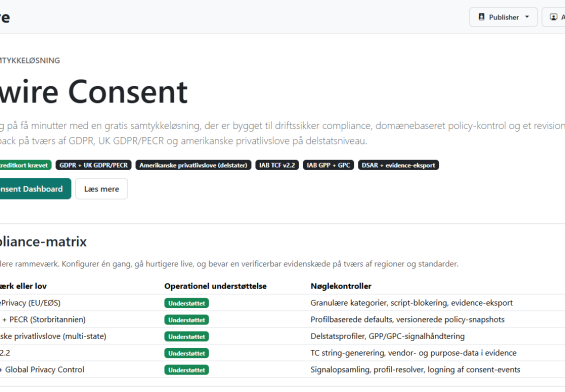 PRESSEMEDDELELSE - Ny gratis løsning skal gøre cookies og samtykke lettere for ejere af hjemmesider