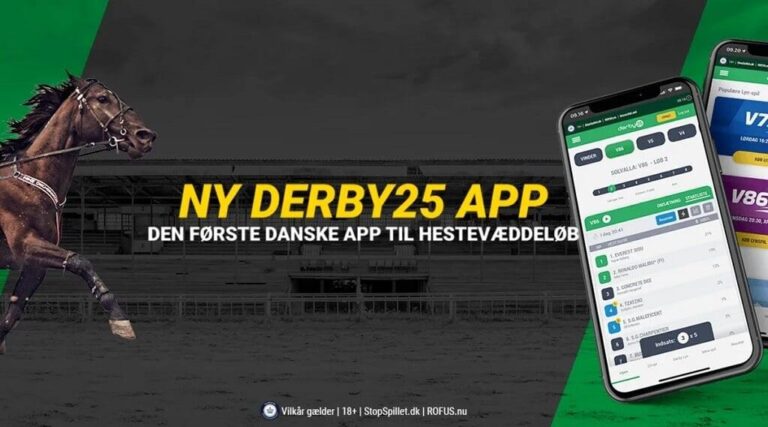 PRESSEMEDDELELSE: Derby25 app’en – den første danske app til hestevæddeløb