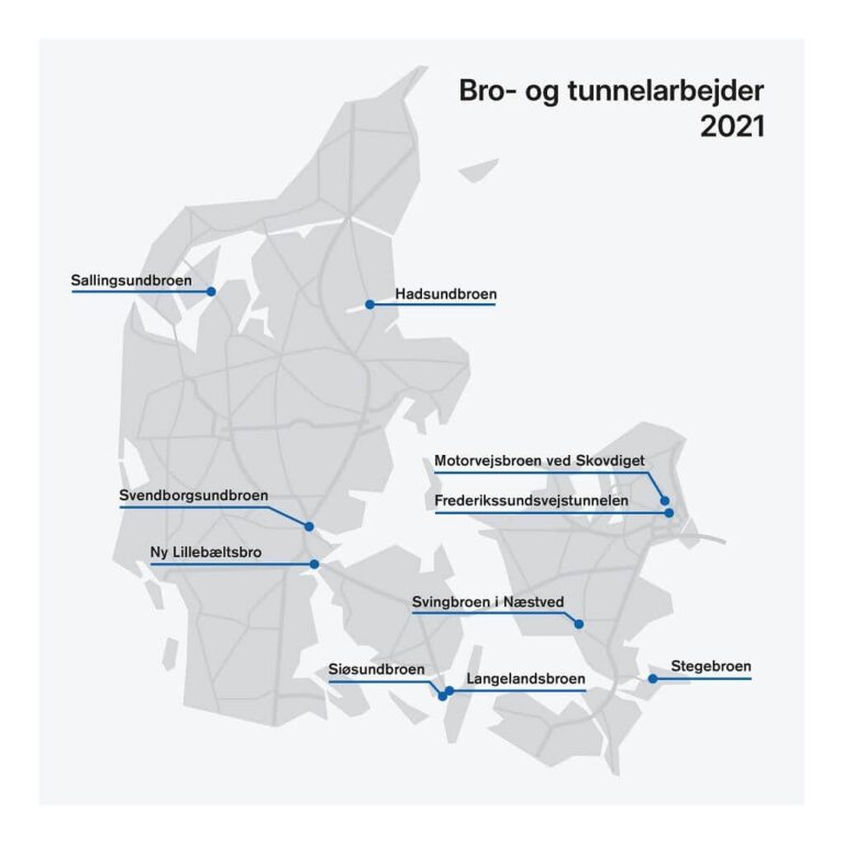 PRESSEMEDDELELSE – Vejdirektoratet renoverer ti broer og tunneler i 2021
