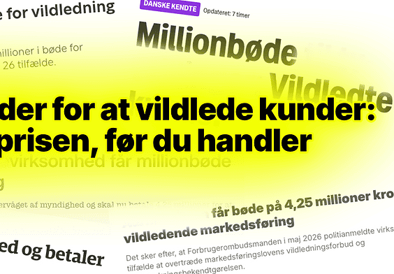 Millionbøder for at vildlede kunder: Tjek prisen, før du handler