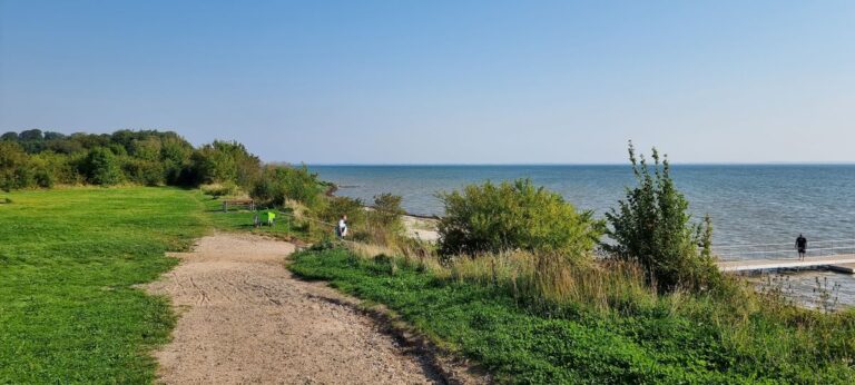 Lillebæltstien i Kolding Kommune kommer forbi kystnære naturområder som f.eks. Solkær Enge og Skibelund Strand.