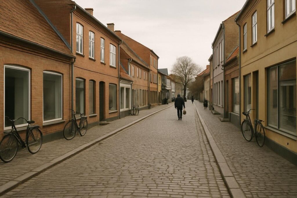 Handelsgade i en dansk provinsby